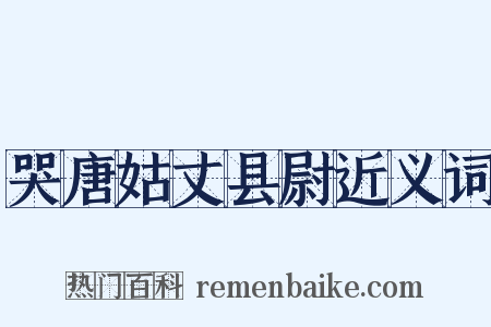 哭唐姑丈县尉近义词是什么意思的图片